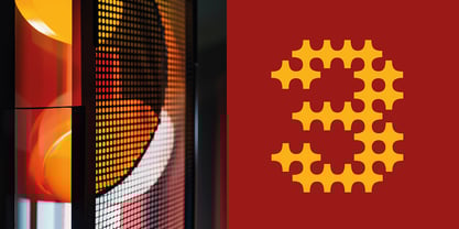 Yellow Perforated Font Poster 2