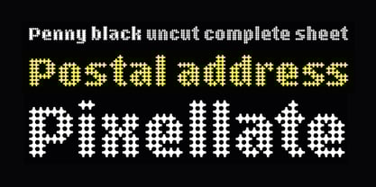 Yellow Perforated Font Poster 3