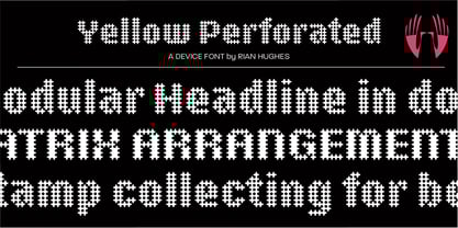 Yellow Perforated Font Poster 1