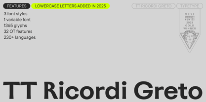 TT Ricordi Greto Font Poster 1