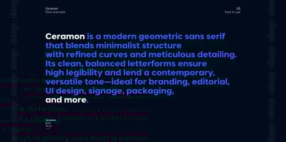 Ceramon Font Poster 3