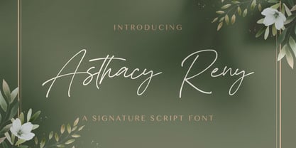 Asthacy Reny Font Poster 1