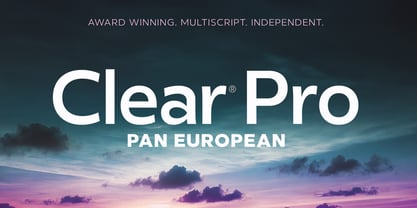 Clear Pro Pan Euro Font Poster 1