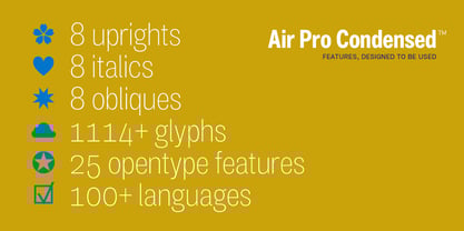 Air Pro Condensed Font Poster 6