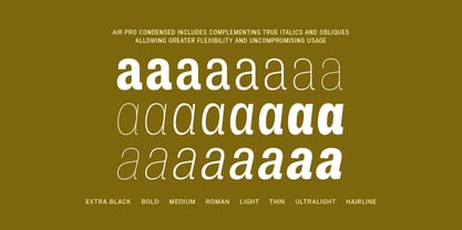 Air Pro Condensed Font Poster 2
