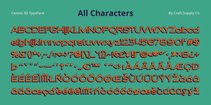 Cenios Font Poster 12