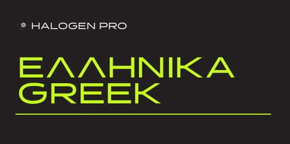 Halogen Pro Greek Font Poster 1
