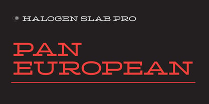 Halogen Slab Pro Paneuropean Font Poster 1