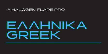 Halogen Flare Pro Greek Font Poster 1