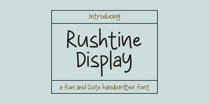 Rushtine Display Font Poster 1