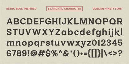 Golden Ninety Font Poster 2