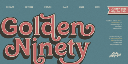 Golden Ninety Font Poster 1