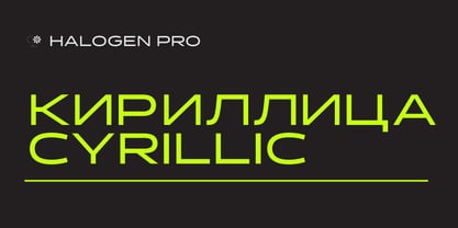 Halogen Pro Cyrillic Font Poster 1
