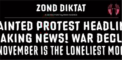 Zond Diktat Font Poster 1