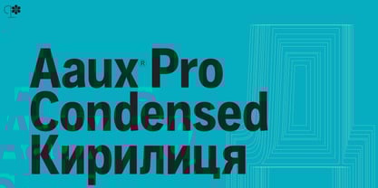 Aaux Pro Cyrillic Condensed Font Poster 1