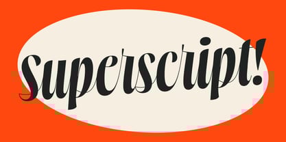 Superscript Font Poster 1