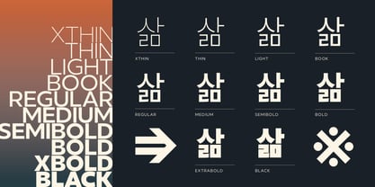 Clear Pro Korean Font Poster 2