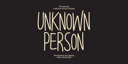 Unknown Person Display Font Poster 1