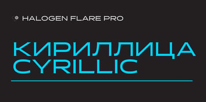 Halogen Flare Pro Cyrillic Font Poster 1