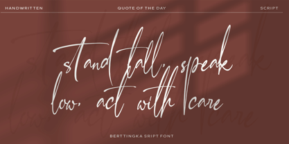 Berttingka Font Poster 5