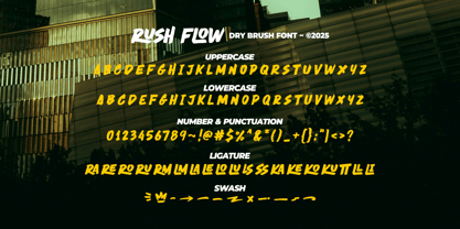 Rush Flow Font Poster 10