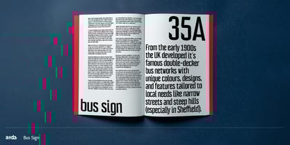 Bus Sign Font Poster 4