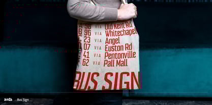 Bus Sign Font Poster 2