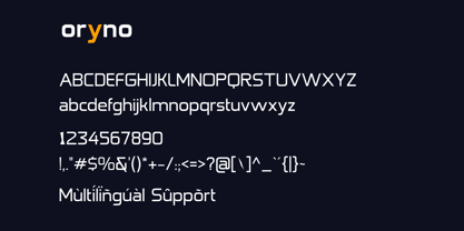 Oryno Font Poster 10