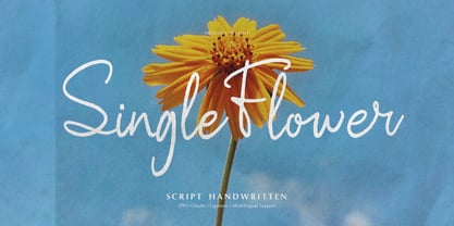 Single Flower Font Poster 1