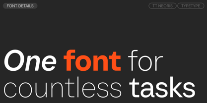 TT Neoris Font Poster 3