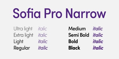 Sofia Pro Narrow Font Poster 4