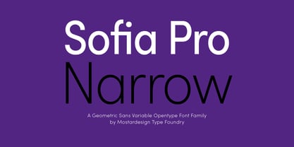 Sofia Pro Narrow Font Poster 1
