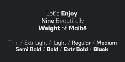Malbe Font Poster 7