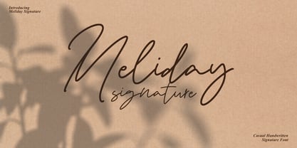 Meliday signature Font Poster 1