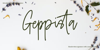 Geppista Signature Font Poster 1