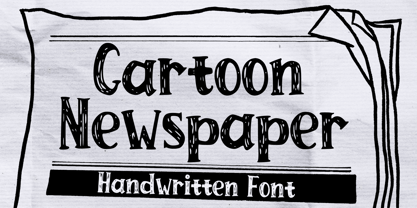 Cartoon Newspaper Font Poster 1