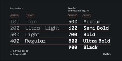 Bogita Mono Font Poster 5