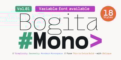 Bogita Mono Font Poster 1
