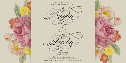 Georghina Script Pro Font Poster 6