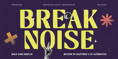 Break Noise Font Poster 1