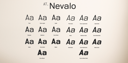 AT Nevalo Font Poster 9
