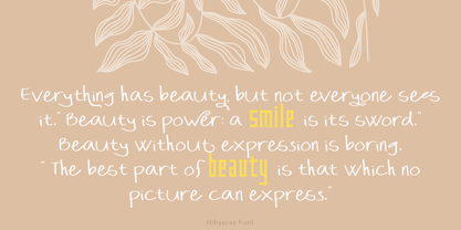 Hibyscas Font Poster 7