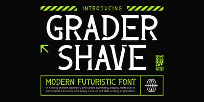 Grader Shave Font Poster 1