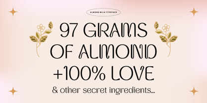 Almond Milk Font Poster 2