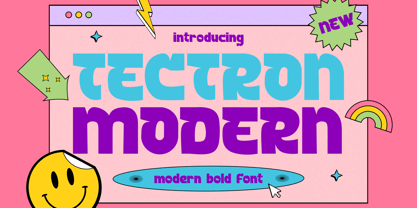 Tectron Modern Font Poster 1