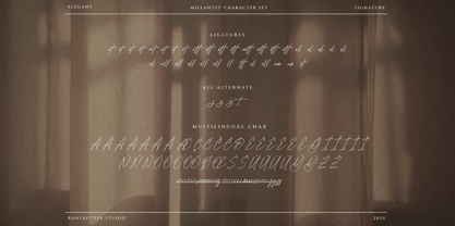 Millantey Font Poster 15