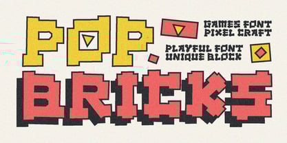 Pop Bricks Font Poster 1