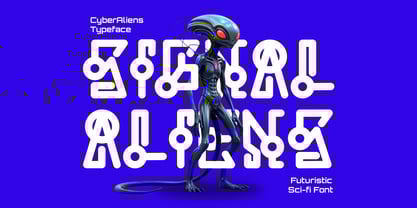 Cyber Aliens Font Poster 2