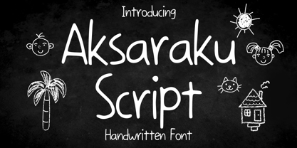 Aksaraku Script Font Poster 1