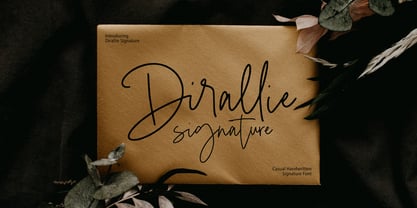 Dirallie Signature Font Poster 1